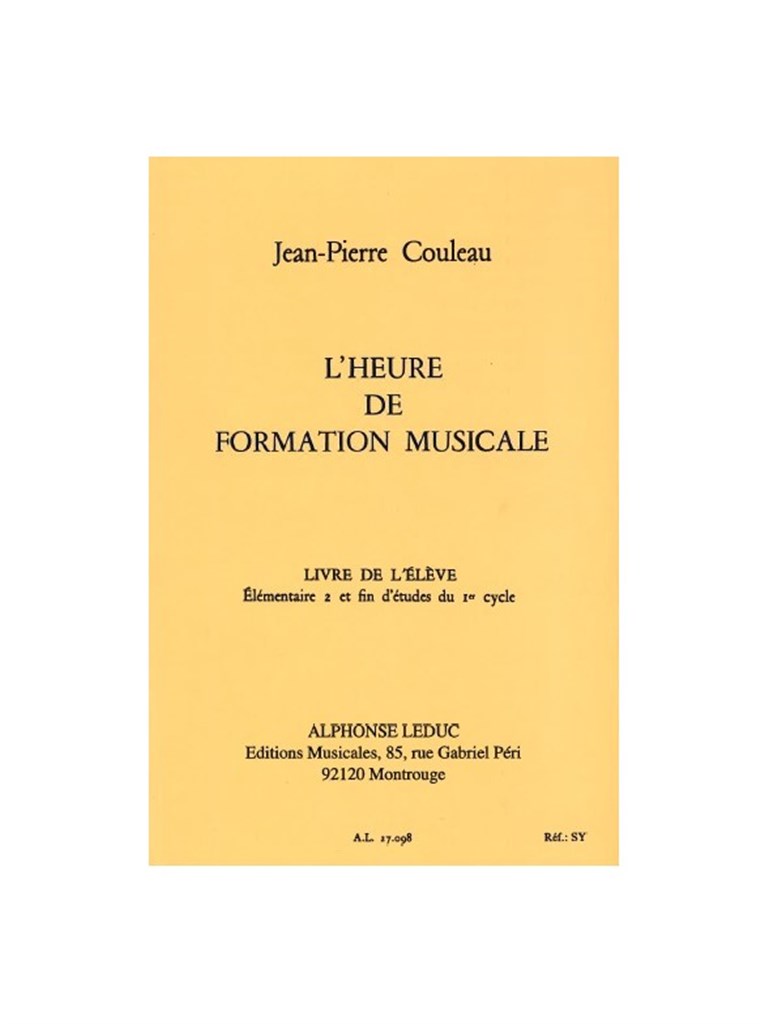 L'heure de formation musicale  - Elém. 2 - Elève